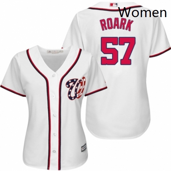 Womens Majestic Washington Nationals 57 Tanner Roark Replica White Home Cool Base MLB Jersey Womens Majestic Washington Nationals 57 Tanner Roark Replica White Home Cool Base MLB Jersey