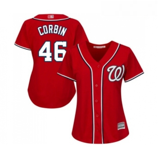 Womens Washington Nationals 46 Patrick Corbin Replica Red Alternate 1 Cool Base Baseball Jersey Womens Washington Nationals 46 Patrick Corbin Replica Red Alternate 1 Cool Base Baseball Jersey
