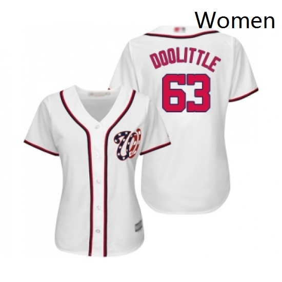 Womens Washington Nationals 63 Sean Doolittle Replica White Home Cool Base Baseball Jersey Womens Washington Nationals 63 Sean Doolittle Replica White Home Cool Base Baseball Jersey
