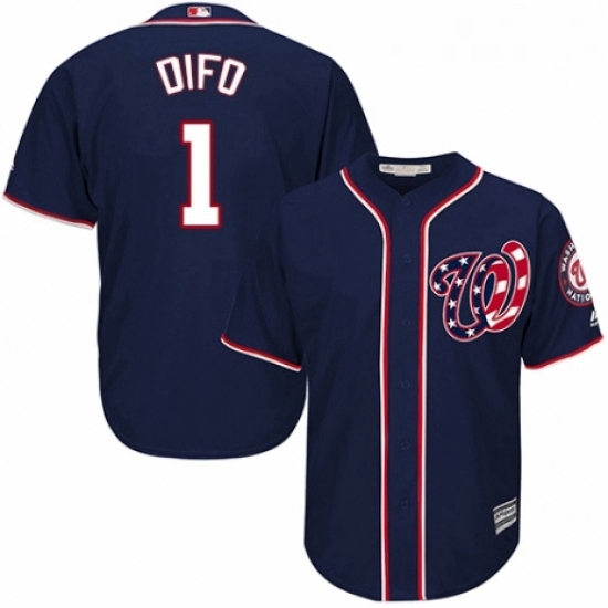 Youth Majestic Washington Nationals 1 Wilmer Difo Authentic Navy Blue Alternate 2 Cool Base MLB Jersey Youth Majestic Washington Nationals 1 Wilmer Difo Authentic Navy Blue Alternate 2 Cool Base MLB Jersey