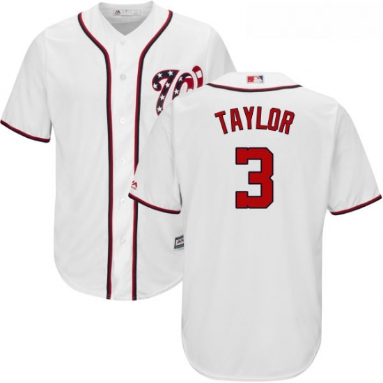 Youth Majestic Washington Nationals 3 Michael Taylor Authentic White Home Cool Base MLB Jersey Youth Majestic Washington Nationals 3 Michael Taylor Authentic White Home Cool Base MLB Jersey