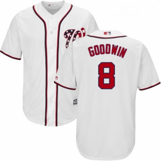 Youth Majestic Washington Nationals 8 Brian Goodwin Authentic White Home Cool Base MLB Jersey Youth Majestic Washington Nationals 8 Brian Goodwin Authentic White Home Cool Base MLB Jersey