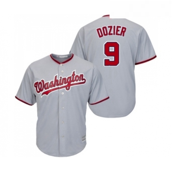 Youth Washington Nationals 9 Brian Dozier Replica Grey Road Cool Base Baseball Jersey Youth Washington Nationals 9 Brian Dozier Replica Grey Road Cool Base Baseball Jersey