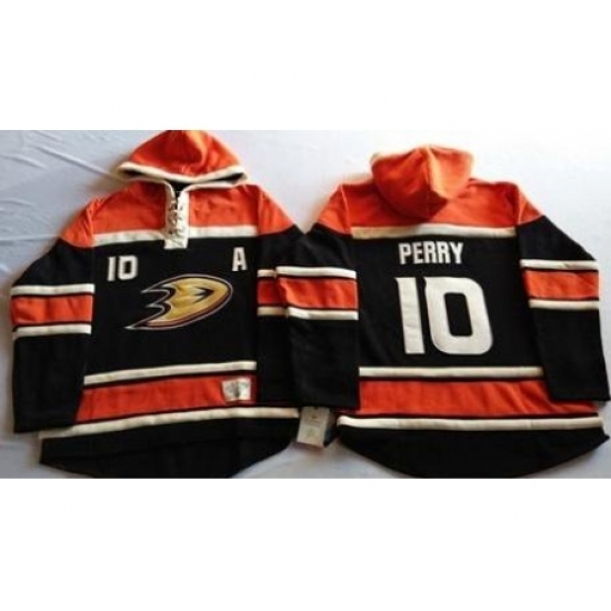Anaheim Ducks 10 Corey Perry Black Sawyer Hooded Sweatshirt Stitched NHL Jersey Anaheim Ducks 10 Corey Perry Black Sawyer Hooded Sweatshirt Stitched NHL Jersey