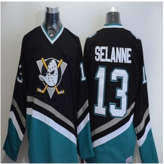 Anaheim Ducks #13 Teemu Selanne Black CCM Throwback Stitched NHL Jersey Anaheim Ducks #13 Teemu Selanne Black CCM Throwback Stitched NHL Jersey