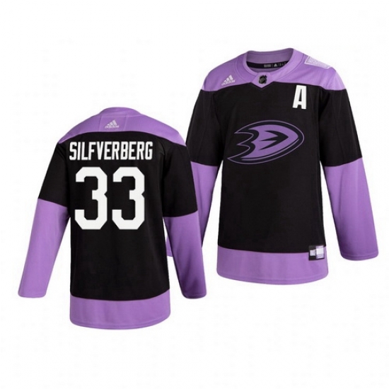 Ducks 33 Jakob Silfverberg Black Purple Hockey Fights Cancer Adidas Jersey Ducks 33 Jakob Silfverberg Black Purple Hockey Fights Cancer Adidas Jersey