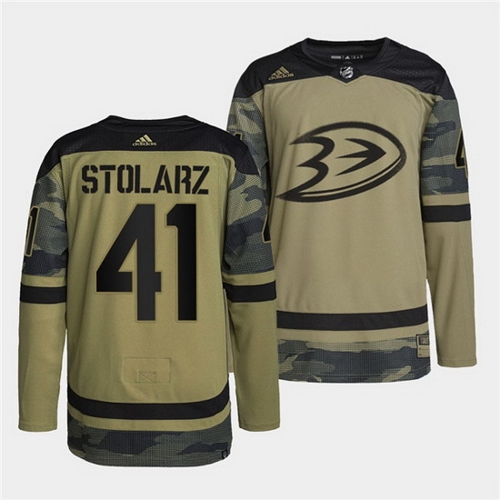 Men Anaheim Ducks 41 Anthony Stolarz 2022 Camo Military Appreciation Night Stitched jersey Men Anaheim Ducks 41 Anthony Stolarz 2022 Camo Military Appreciation Night Stitched jersey