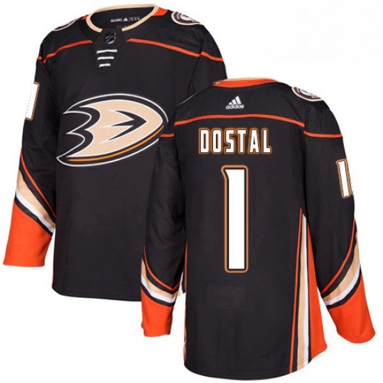 Mens Adidas Anaheim Ducks 1 Lukas Dostal Authentic Black Home NHL Jersey Mens Adidas Anaheim Ducks 1 Lukas Dostal Authentic Black Home NHL Jersey