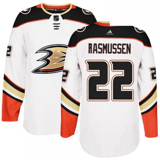 Mens Adidas Anaheim Ducks 22 Dennis Rasmussen Authentic White Away NHL Jersey Mens Adidas Anaheim Ducks 22 Dennis Rasmussen Authentic White Away NHL Jersey