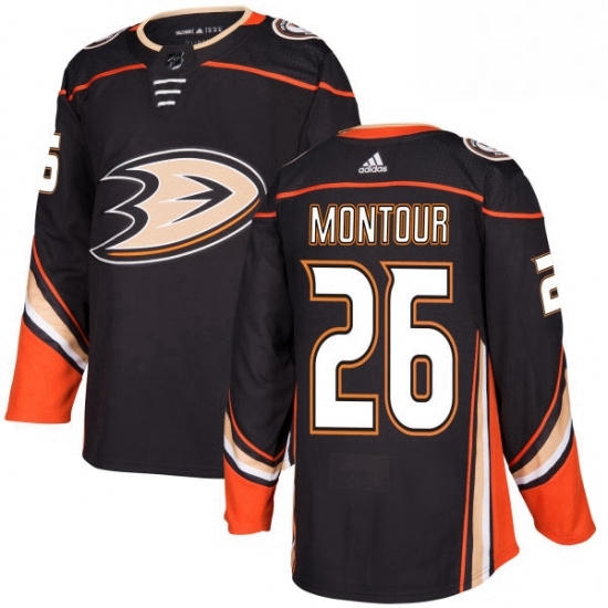 Mens Adidas Anaheim Ducks 26 Brandon Montour Authentic Black Home NHL Jersey Mens Adidas Anaheim Ducks 26 Brandon Montour Authentic Black Home NHL Jersey