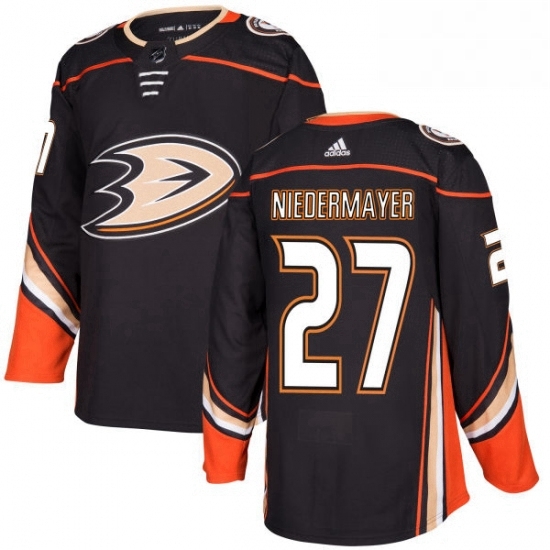 Mens Adidas Anaheim Ducks 27 Scott Niedermayer Premier Black Home NHL Jersey Mens Adidas Anaheim Ducks 27 Scott Niedermayer Premier Black Home NHL Jersey