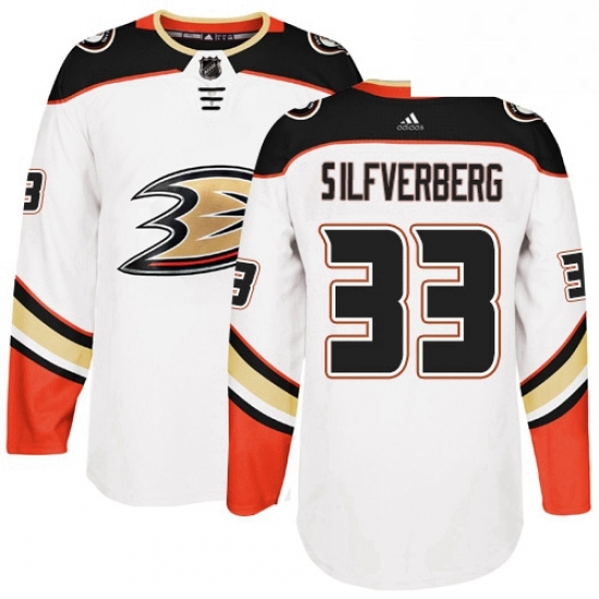 Mens Adidas Anaheim Ducks 33 Jakob Silfverberg Authentic White Away NHL Jersey Mens Adidas Anaheim Ducks 33 Jakob Silfverberg Authentic White Away NHL Jersey