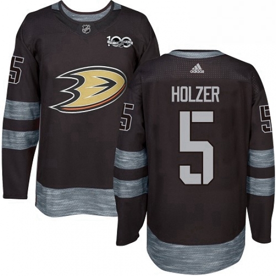 Mens Adidas Anaheim Ducks 5 Korbinian Holzer Authentic Black 1917 2017 100th Anniversary NHL Jersey Mens Adidas Anaheim Ducks 5 Korbinian Holzer Authentic Black 1917 2017 100th Anniversary NHL Jersey