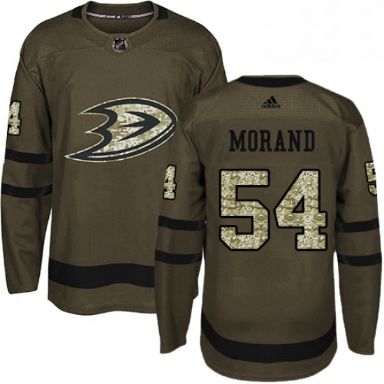 Mens Adidas Anaheim Ducks 54 Antoine Morand Premier Green Salute to Service NHL Jersey Mens Adidas Anaheim Ducks 54 Antoine Morand Premier Green Salute to Service NHL Jersey