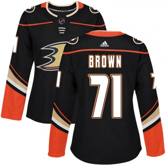 Womens Adidas Anaheim Ducks 71 JT Brown Authentic Black Home NHL Jersey Womens Adidas Anaheim Ducks 71 JT Brown Authentic Black Home NHL Jersey