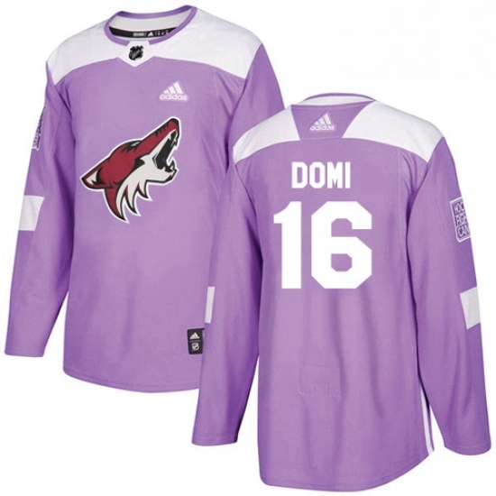 Youth Adidas Arizona Coyotes 16 Max Domi Authentic Purple Fights Cancer Practice NHL Jersey Youth Adidas Arizona Coyotes 16 Max Domi Authentic Purple Fights Cancer Practice NHL Jersey