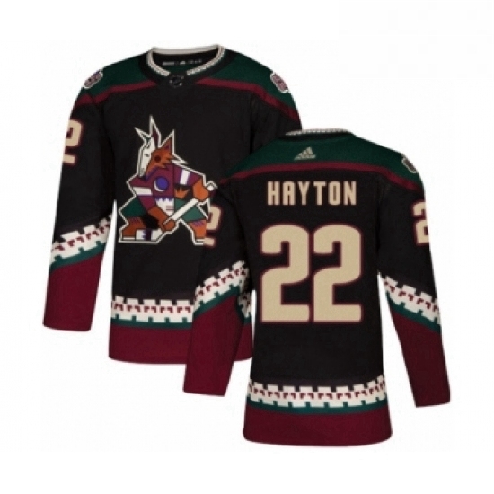 Youth Adidas Arizona Coyotes 22 Barrett Hayton Premier Black Alternate NHL Jerse Youth Adidas Arizona Coyotes 22 Barrett Hayton Premier Black Alternate NHL Jerse
