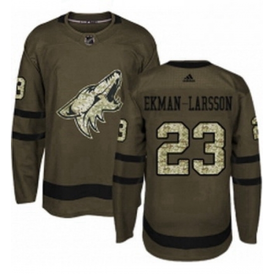 Youth Adidas Arizona Coyotes 23 Oliver Ekman Larsson Authentic Green Salute to Service NHL Jersey Youth Adidas Arizona Coyotes 23 Oliver Ekman Larsson Authentic Green Salute to Service NHL Jersey