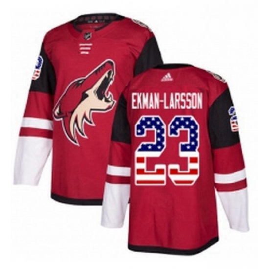 Youth Adidas Arizona Coyotes 23 Oliver Ekman Larsson Authentic Red USA Flag Fashion NHL Jersey Youth Adidas Arizona Coyotes 23 Oliver Ekman Larsson Authentic Red USA Flag Fashion NHL Jersey