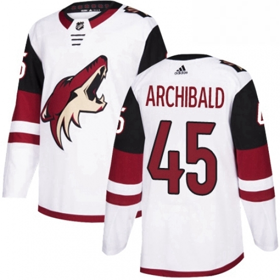 Youth Adidas Arizona Coyotes 45 Josh Archibald Authentic White Away NHL Jersey Youth Adidas Arizona Coyotes 45 Josh Archibald Authentic White Away NHL Jersey