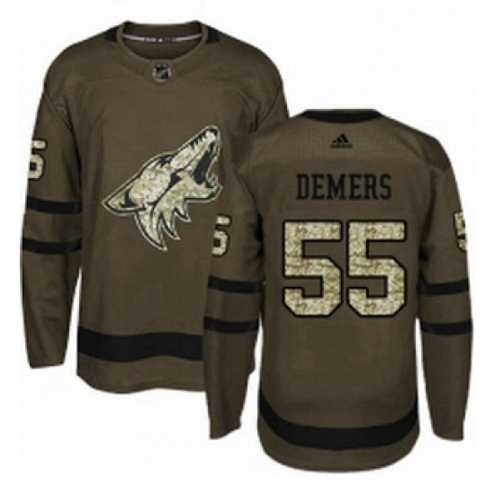 Youth Adidas Arizona Coyotes 55 Jason Demers Authentic Green Salute to Service NHL Jersey Youth Adidas Arizona Coyotes 55 Jason Demers Authentic Green Salute to Service NHL Jersey