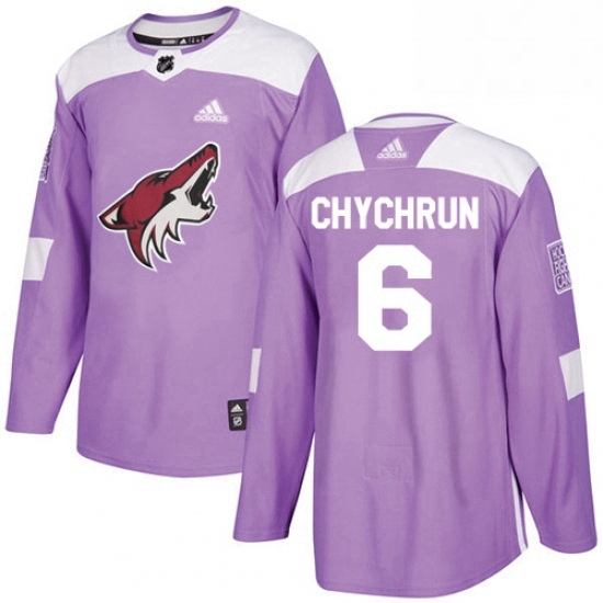 Youth Adidas Arizona Coyotes 6 Jakob Chychrun Authentic Purple Fights Cancer Practice NHL Jersey Youth Adidas Arizona Coyotes 6 Jakob Chychrun Authentic Purple Fights Cancer Practice NHL Jersey