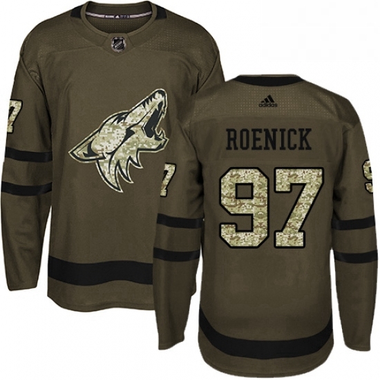 Youth Adidas Arizona Coyotes 97 Jeremy Roenick Premier Green Salute to Service NHL Jersey Youth Adidas Arizona Coyotes 97 Jeremy Roenick Premier Green Salute to Service NHL Jersey