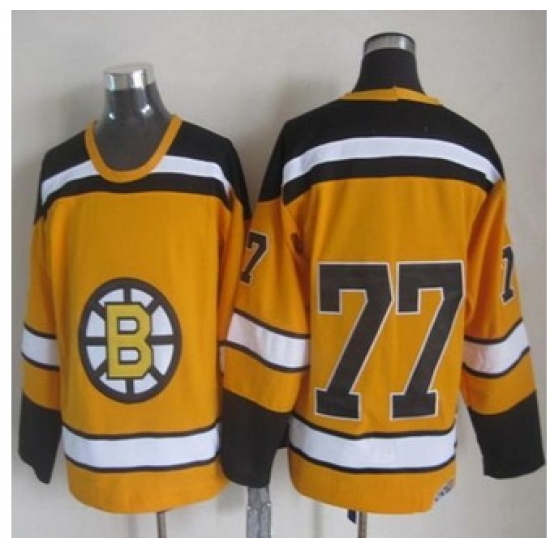 Boston Bruins #77 Ray Bourque Yellow CCM Throwback Stitched NHL Jersey Boston Bruins #77 Ray Bourque Yellow CCM Throwback Stitched NHL Jersey