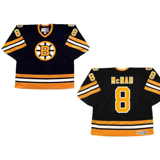 Boston Bruins 8 PETER McNAB 1978 CCM Vintage Throwback Away NHL Hockey Jersey Boston Bruins 8 PETER McNAB 1978 CCM Vintage Throwback Away NHL Hockey Jersey