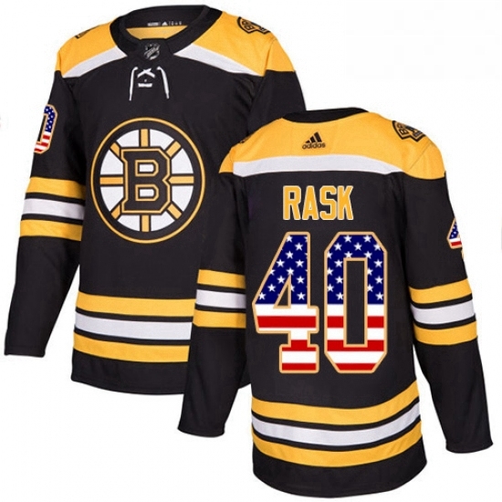 Mens Adidas Boston Bruins 40 Tuukka Rask Authentic Black USA Flag Fashion NHL Jersey Mens Adidas Boston Bruins 40 Tuukka Rask Authentic Black USA Flag Fashion NHL Jersey