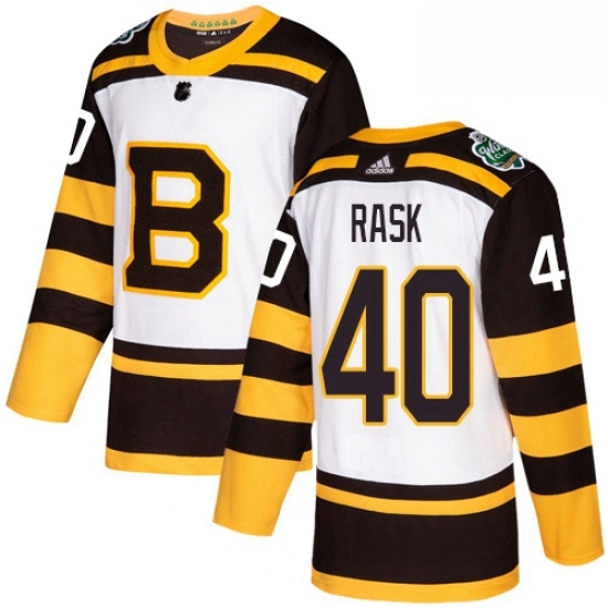 Mens Adidas Boston Bruins 40 Tuukka Rask Authentic White 2019 Winter Classic NHL Jersey Mens Adidas Boston Bruins 40 Tuukka Rask Authentic White 2019 Winter Classic NHL Jersey