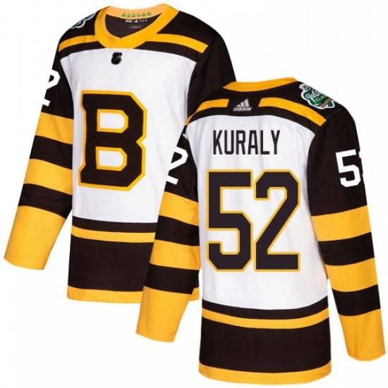 Mens Adidas Boston Bruins 52 Sean Kuraly Authentic White 2019 Winter Classic NHL Jersey Mens Adidas Boston Bruins 52 Sean Kuraly Authentic White 2019 Winter Classic NHL Jersey