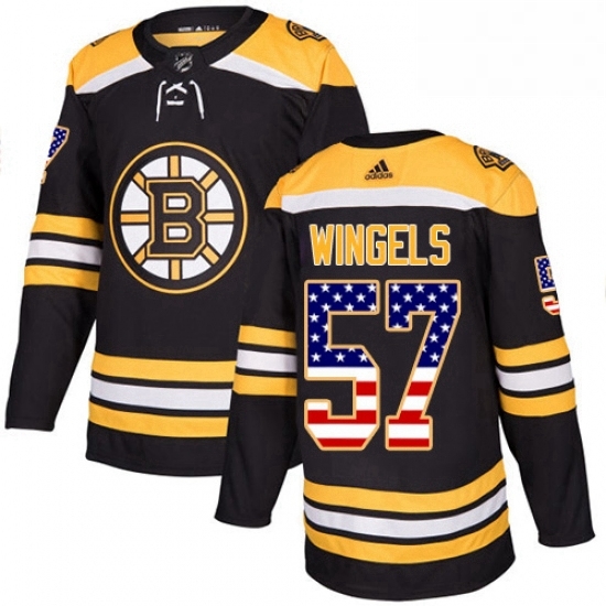 Mens Adidas Boston Bruins 57 Tommy Wingels Authentic Black USA Flag Fashion NHL Jersey Mens Adidas Boston Bruins 57 Tommy Wingels Authentic Black USA Flag Fashion NHL Jersey