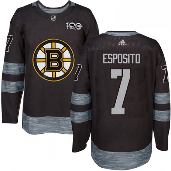 Mens Adidas Boston Bruins 7 Phil Esposito Premier Black 1917 2017 100th Anniversary NHL Jersey Mens Adidas Boston Bruins 7 Phil Esposito Premier Black 1917 2017 100th Anniversary NHL Jersey