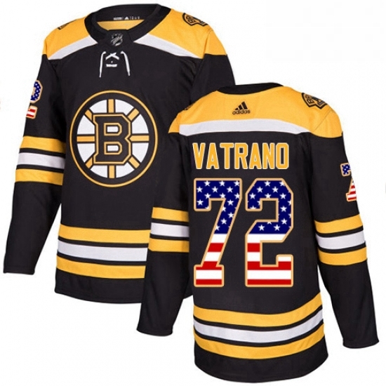 Mens Adidas Boston Bruins 72 Frank Vatrano Authentic Black USA Flag Fashion NHL Jersey Mens Adidas Boston Bruins 72 Frank Vatrano Authentic Black USA Flag Fashion NHL Jersey