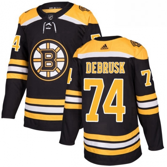 Mens Adidas Boston Bruins 74 Jake DeBrusk Premier Black Home NHL Jersey Mens Adidas Boston Bruins 74 Jake DeBrusk Premier Black Home NHL Jersey