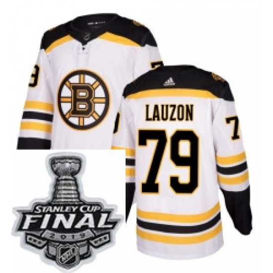 Mens Adidas Boston Bruins 79 Jeremy Lauzon Authentic White Away NHL Jersey Mens Adidas Boston Bruins 79 Jeremy Lauzon Authentic White Away NHL Jersey