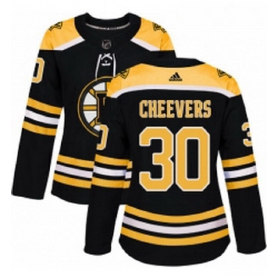 Womens Adidas Boston Bruins 30 Gerry Cheevers Premier Black Home NHL Jersey Womens Adidas Boston Bruins 30 Gerry Cheevers Premier Black Home NHL Jersey