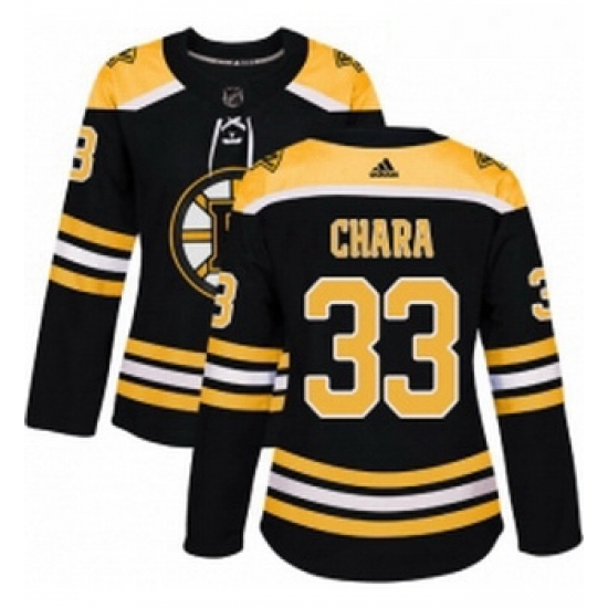 Womens Adidas Boston Bruins 33 Zdeno Chara Authentic Black Home NHL Jersey Womens Adidas Boston Bruins 33 Zdeno Chara Authentic Black Home NHL Jersey