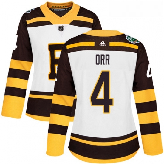 Womens Adidas Boston Bruins 4 Bobby Orr Authentic White 2019 Winter Classic NHL Jersey Womens Adidas Boston Bruins 4 Bobby Orr Authentic White 2019 Winter Classic NHL Jersey