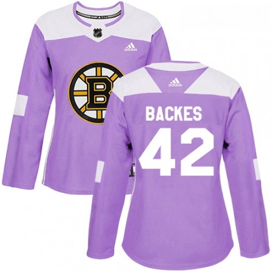 Womens Adidas Boston Bruins 42 David Backes Authentic Purple Fights Cancer Practice NHL Jersey Womens Adidas Boston Bruins 42 David Backes Authentic Purple Fights Cancer Practice NHL Jersey