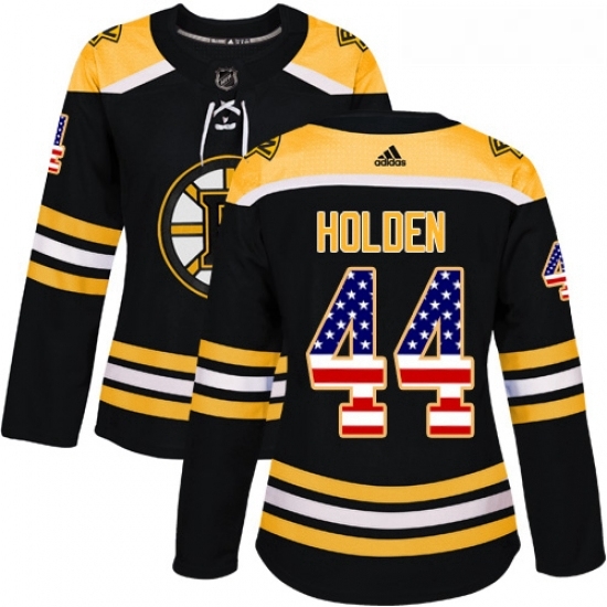 Womens Adidas Boston Bruins 44 Nick Holden Authentic Black USA Flag Fashion NHL Jersey Womens Adidas Boston Bruins 44 Nick Holden Authentic Black USA Flag Fashion NHL Jersey