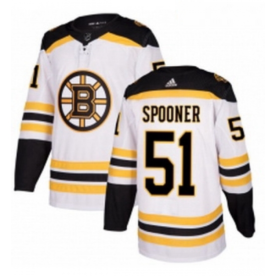 Womens Adidas Boston Bruins 51 Ryan Spooner Authentic White Away NHL Jersey Womens Adidas Boston Bruins 51 Ryan Spooner Authentic White Away NHL Jersey