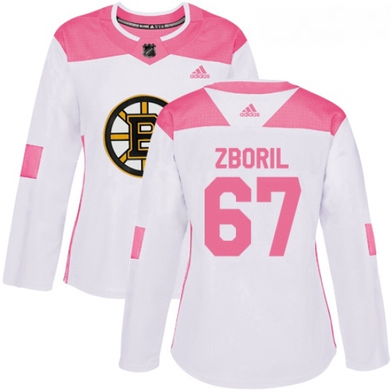 Womens Adidas Boston Bruins 67 Jakub Zboril Authentic WhitePink Fashion NHL Jersey Womens Adidas Boston Bruins 67 Jakub Zboril Authentic WhitePink Fashion NHL Jersey