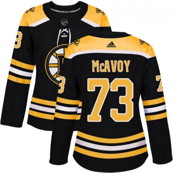 Womens Adidas Boston Bruins 73 Charlie McAvoy Premier Black Home NHL Jersey Womens Adidas Boston Bruins 73 Charlie McAvoy Premier Black Home NHL Jersey