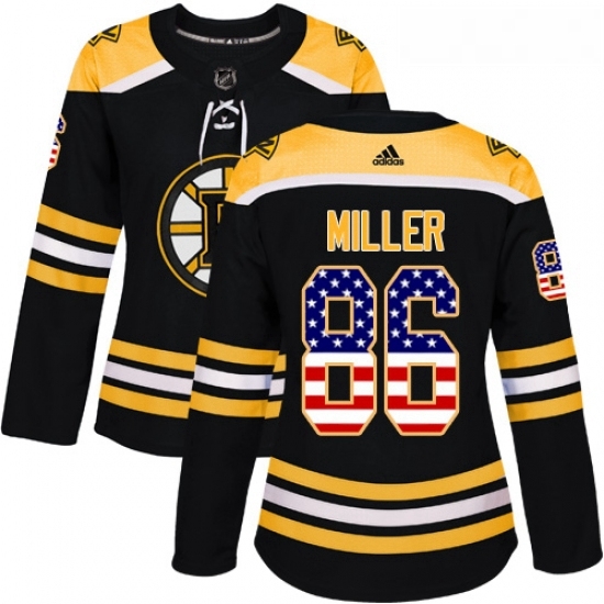 Womens Adidas Boston Bruins 86 Kevan Miller Authentic Black USA Flag Fashion NHL Jersey Womens Adidas Boston Bruins 86 Kevan Miller Authentic Black USA Flag Fashion NHL Jersey