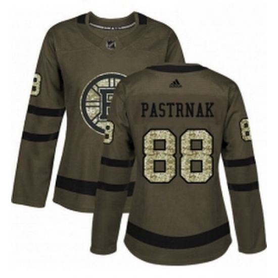 Womens Adidas Boston Bruins 88 David Pastrnak Authentic Green Salute to Service NHL Jersey Womens Adidas Boston Bruins 88 David Pastrnak Authentic Green Salute to Service NHL Jersey