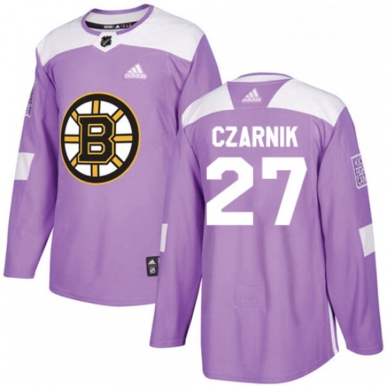 Youth Adidas Boston Bruins 27 Austin Czarnik Authentic Purple Fights Cancer Practice NHL Jersey Youth Adidas Boston Bruins 27 Austin Czarnik Authentic Purple Fights Cancer Practice NHL Jersey