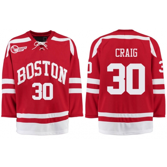 Boston University Terriers BU 30 Jim Craig Red Stitched Hockey Jersey Boston University Terriers BU 30 Jim Craig Red Stitched Hockey Jersey