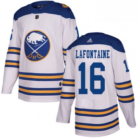 Mens Adidas Buffalo Sabres 16 Pat Lafontaine Authentic White 2018 Winter Classic NHL Jersey Mens Adidas Buffalo Sabres 16 Pat Lafontaine Authentic White 2018 Winter Classic NHL Jersey